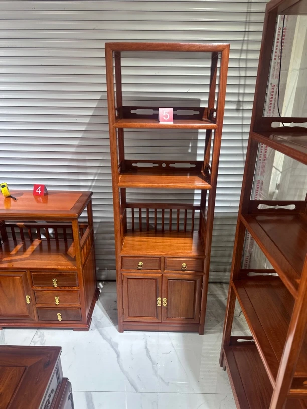 刚果实木花梨木书柜55✖️32高168多层储物书柜置物柜茶叶柜收纳柜