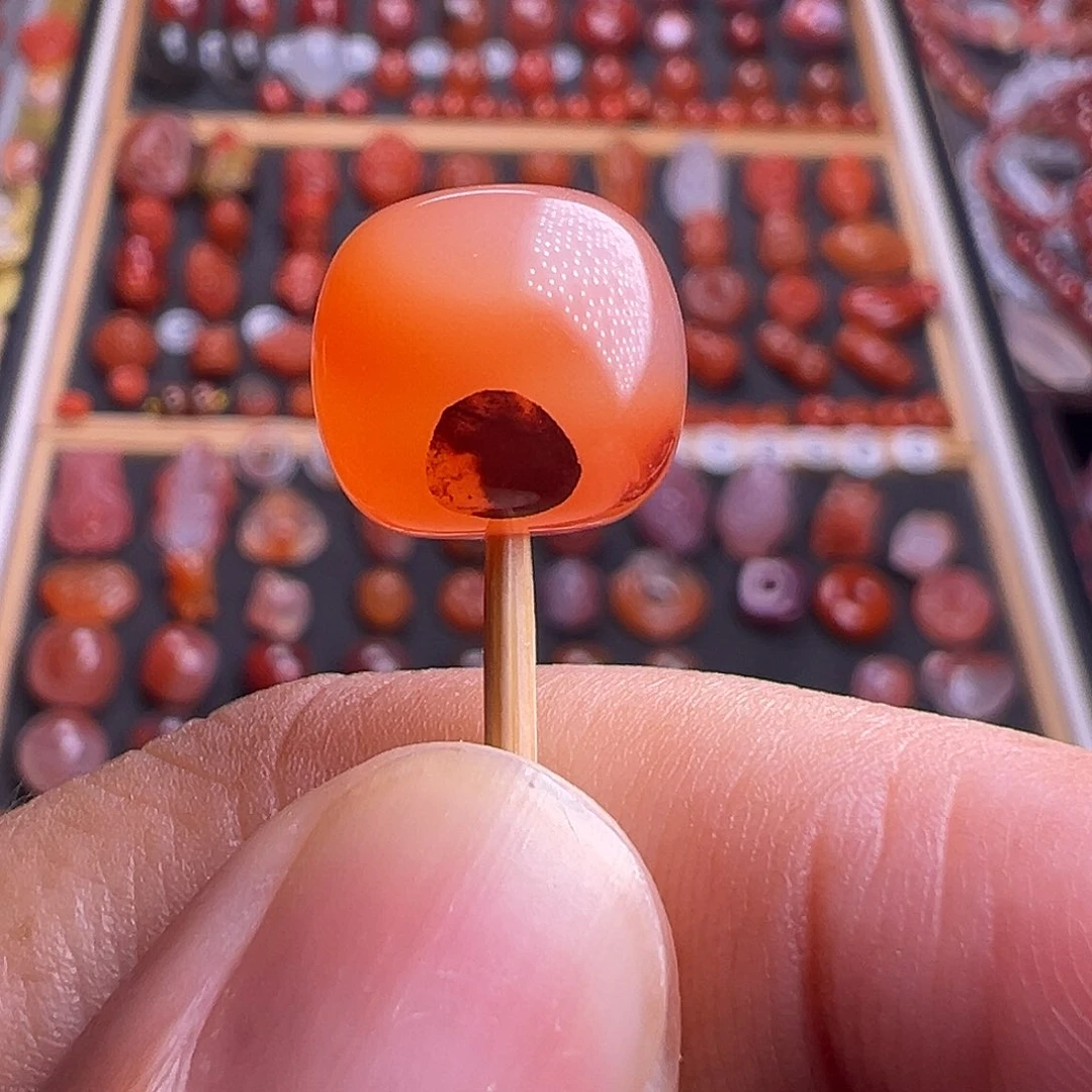 未镶嵌南红玛瑙珠宝奇石特色老型珠12mm