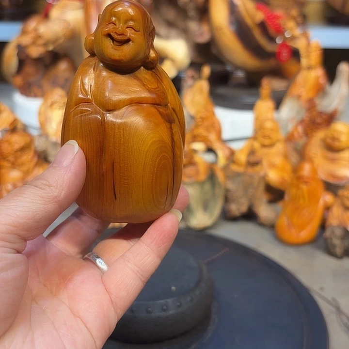 柏木太行崖柏弥勒佛
