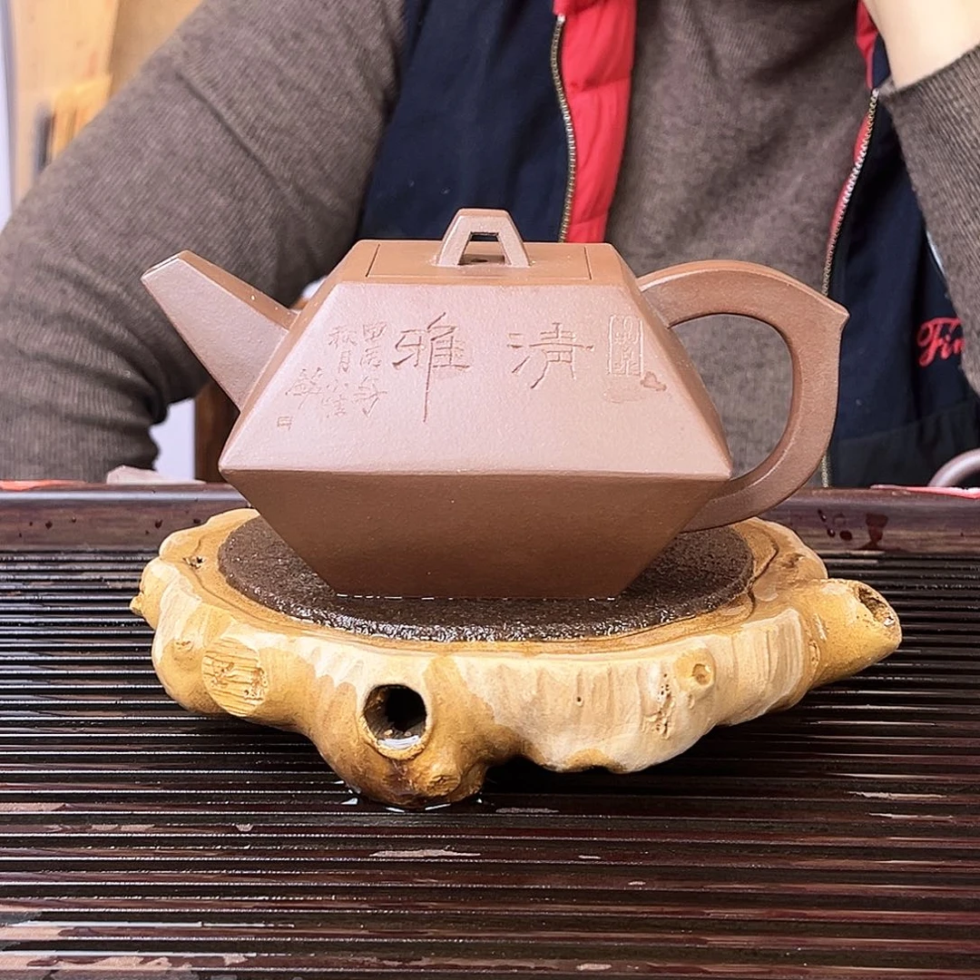 紫砂茶壶宜兴老紫泥