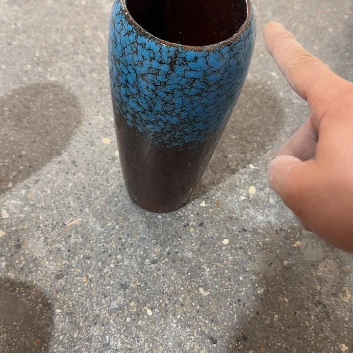 瓶董**?微瑕复古蓝25厘米花瓶一个