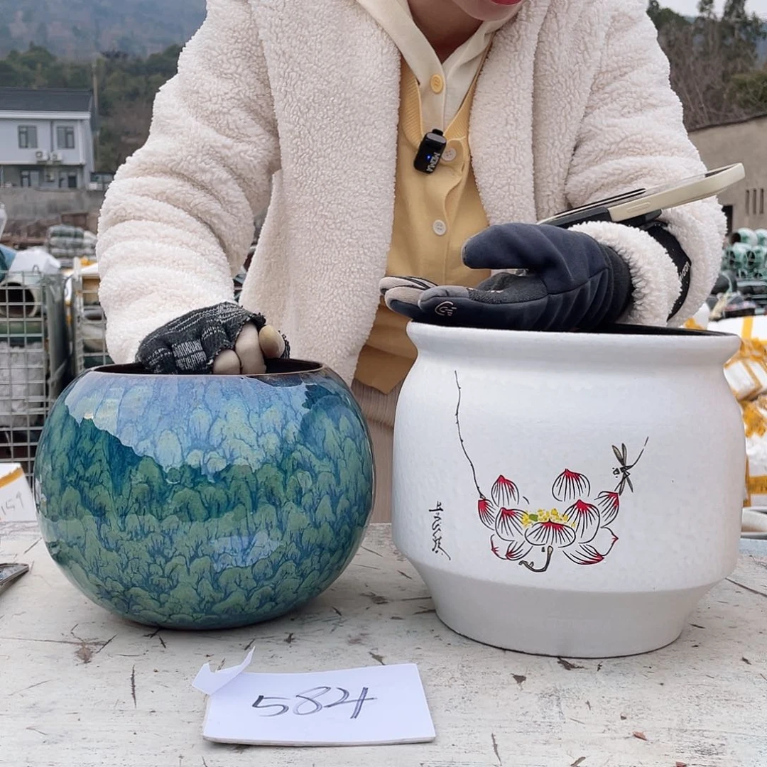 红陶王嫂花盆直播0222-584预