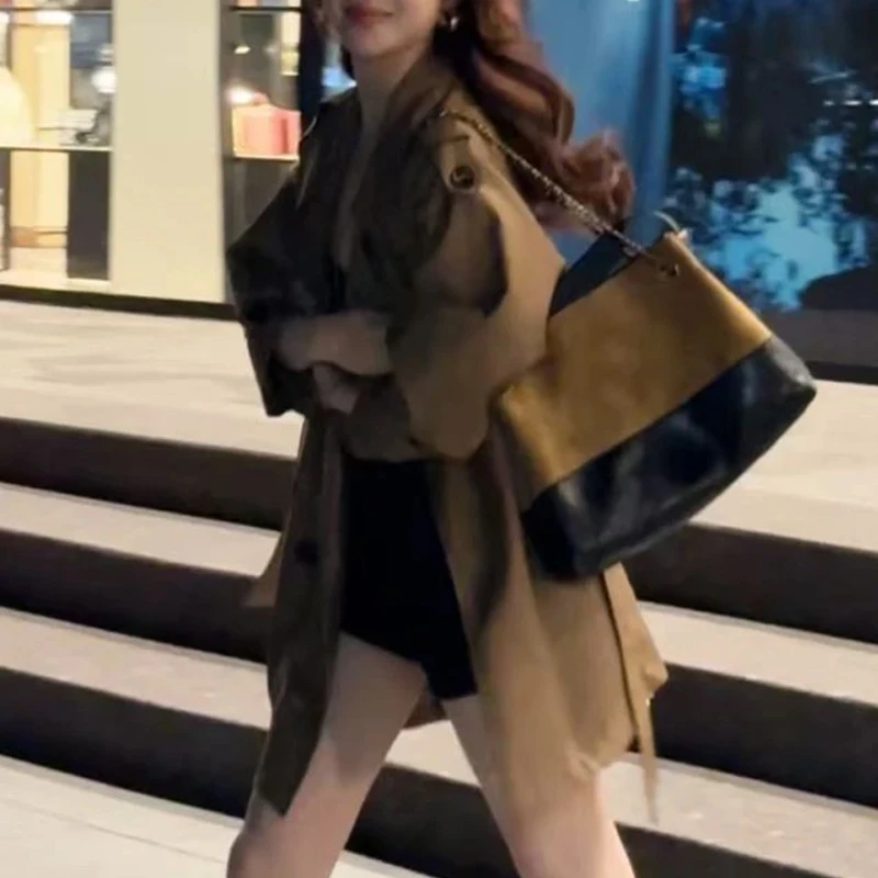 2025秋款新款设计款风衣气质时尚宽松百搭翻领小众韩版女潮流