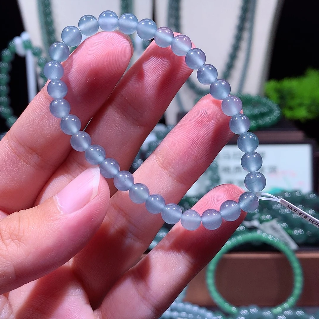 翡翠未镶嵌手链天然a货翡翠手串5.9