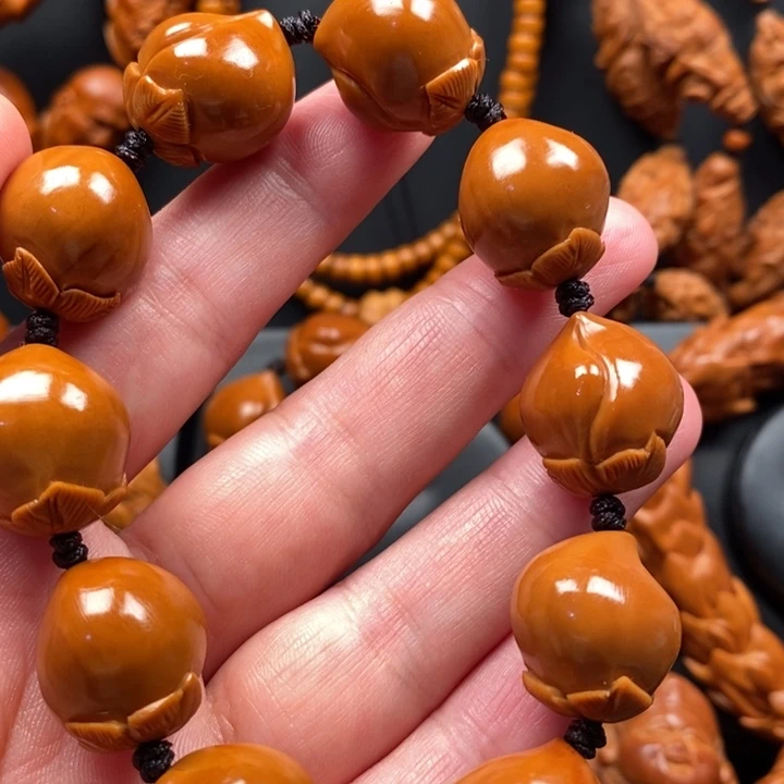 橄榄核手串寿桃福利