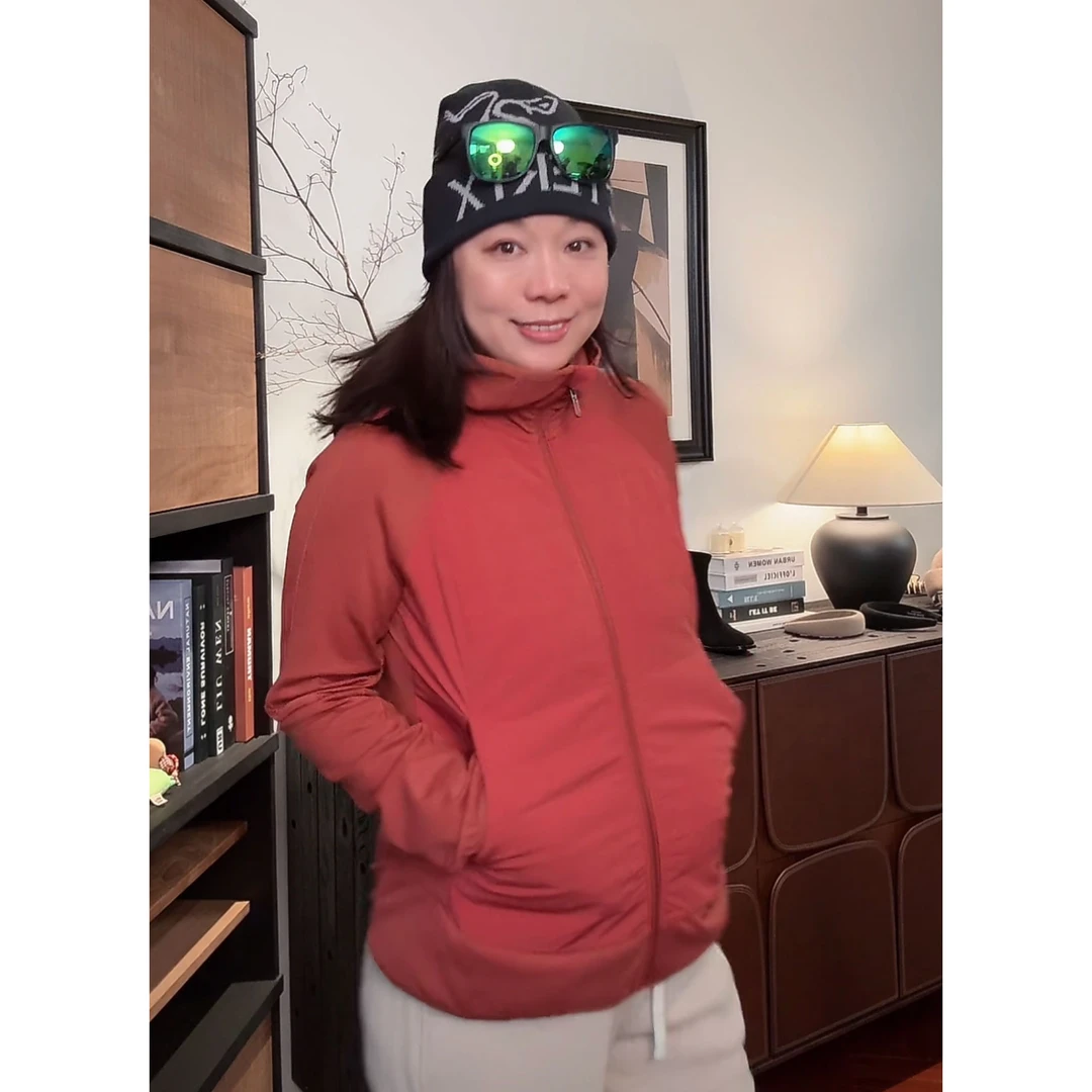 Ms.Qnn“红杉”新款定制羊毛混纺户外拉链连帽保暖外套 37C1733 Q姐