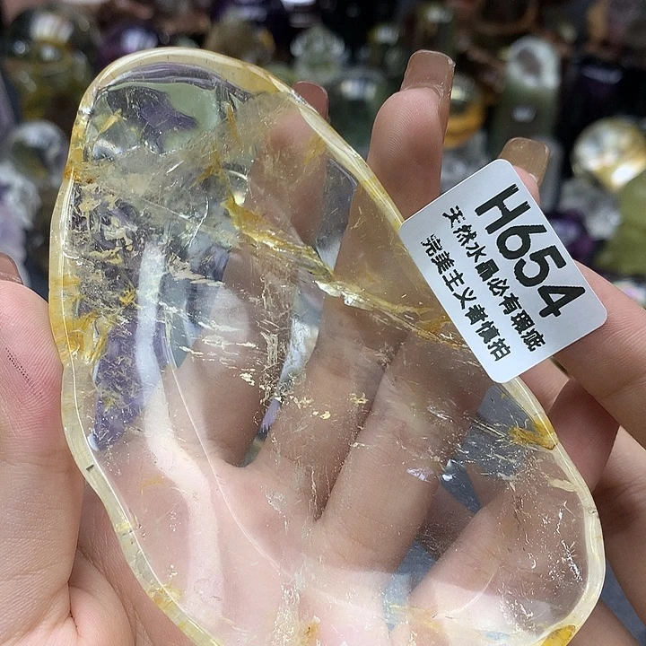 水晶珠宝半成品未镶嵌胶花碗