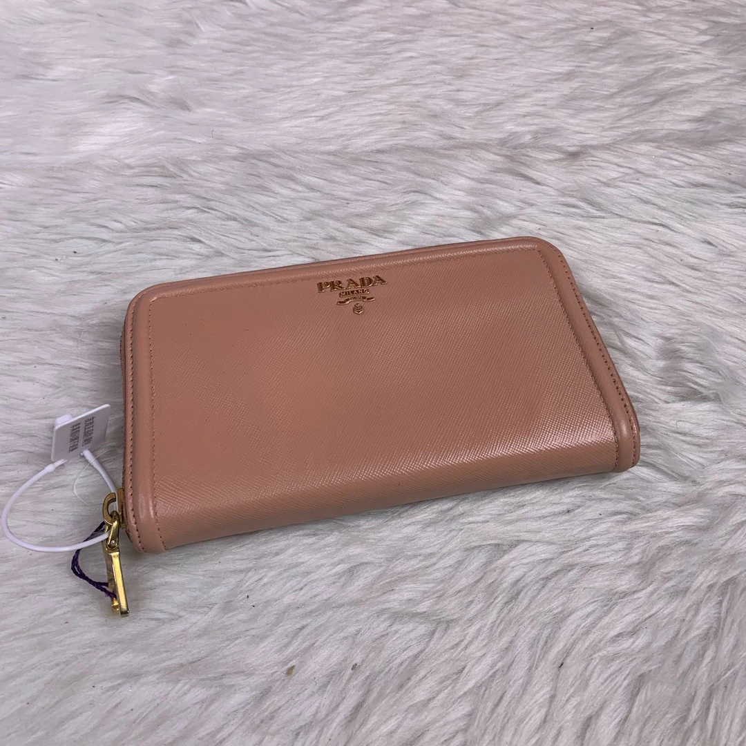 95新 Prada/普拉达 粉色钱夹子/FYDX02324010/4010