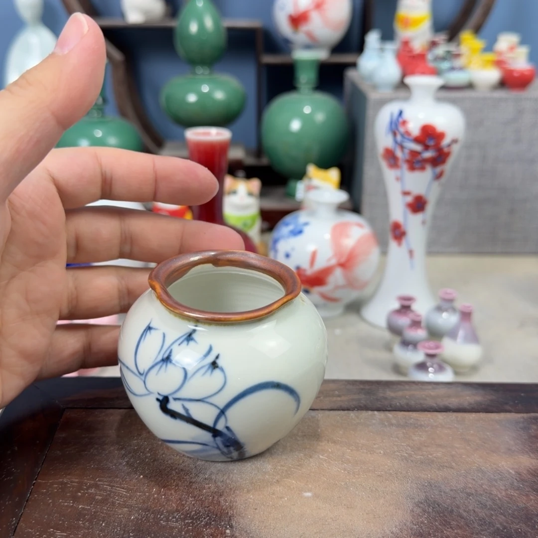 陶瓷手工小花器摆件