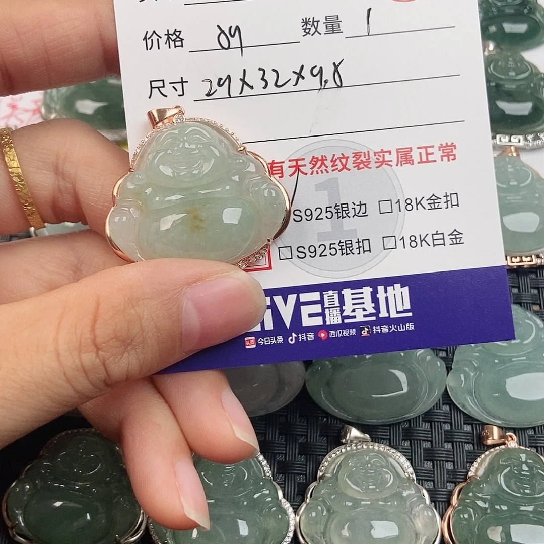 翡翠银S925镶嵌颈饰