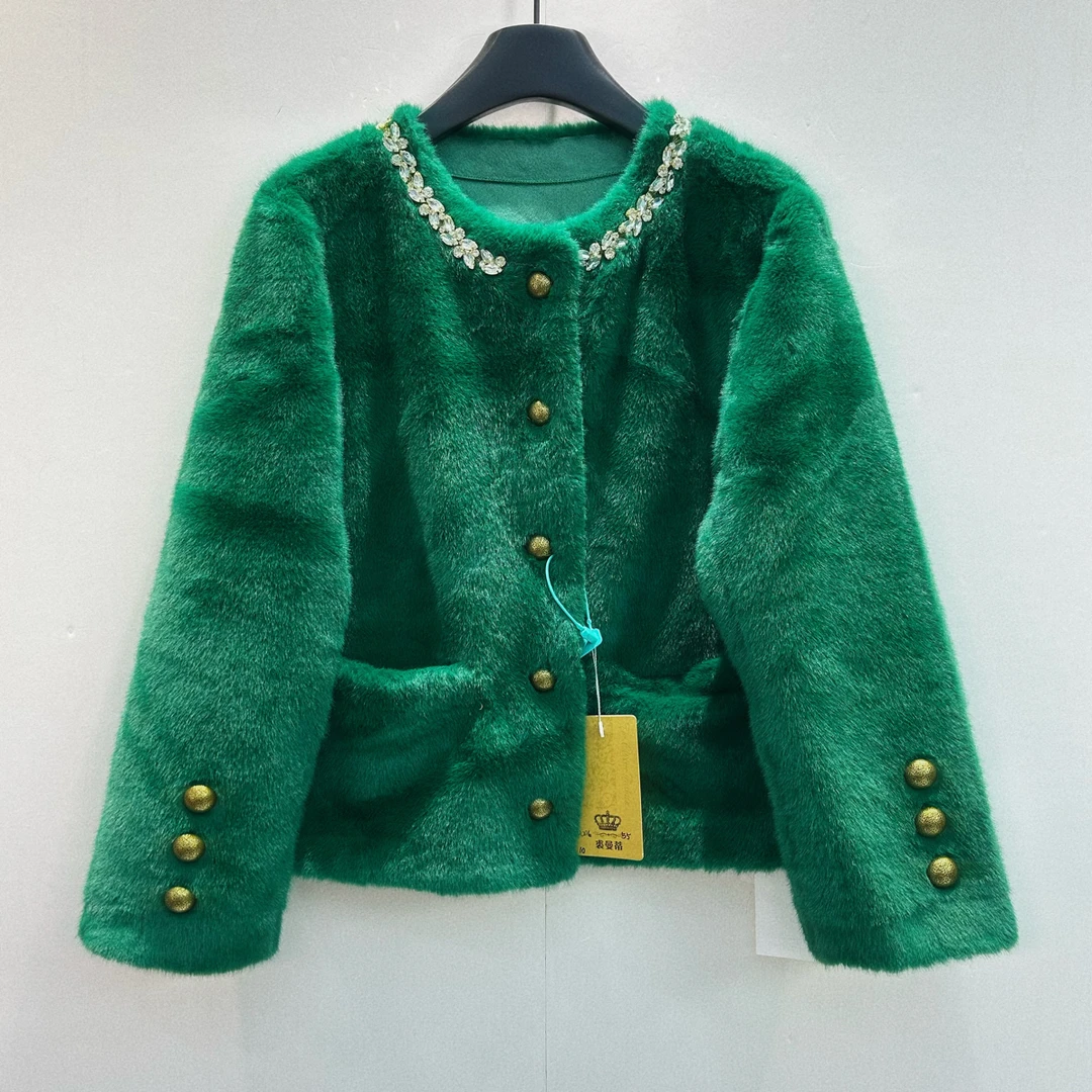 【M·佳】小厚款亮钻短款外套0006