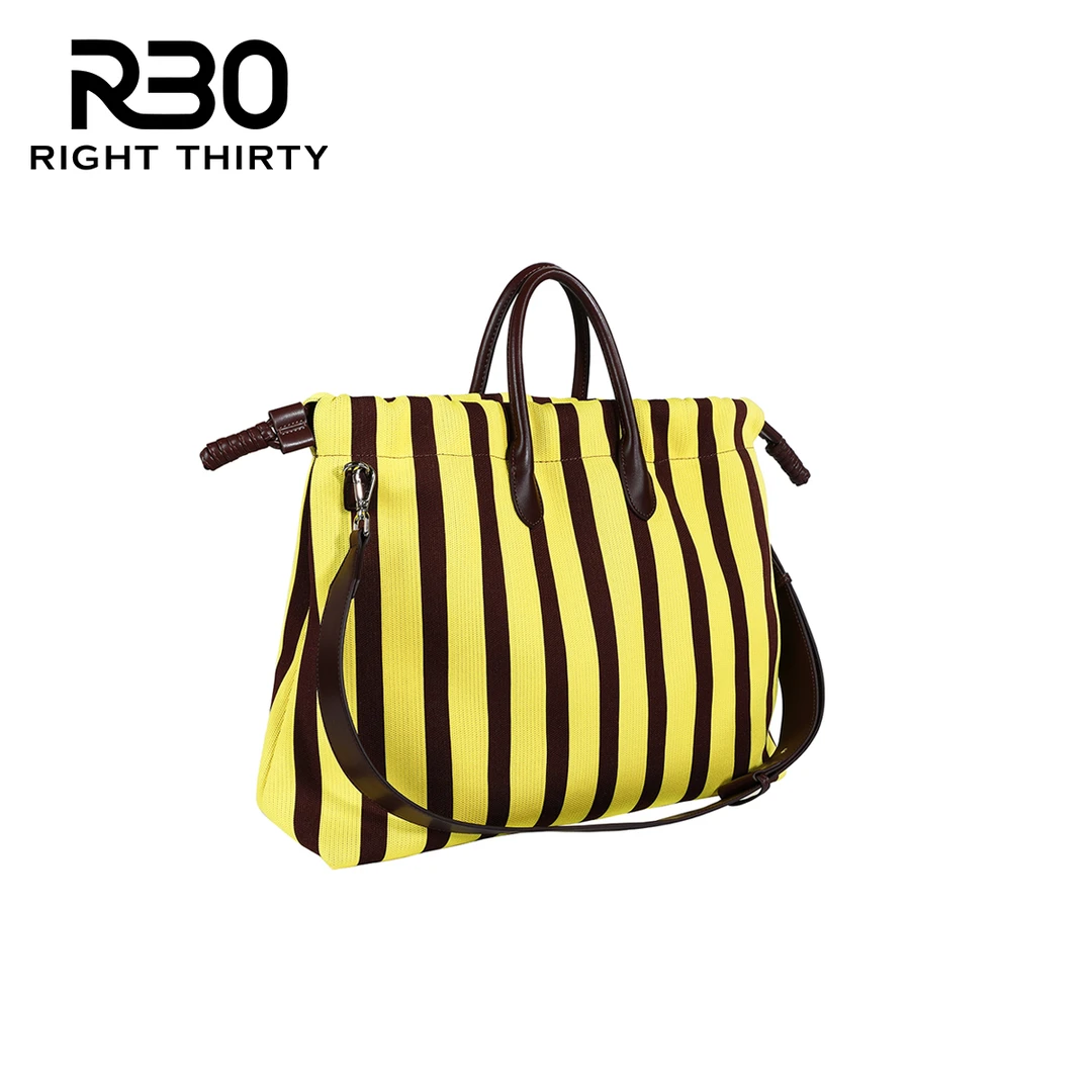 新款高级质感条纹通勤斜挎手提包 N24BJ02645