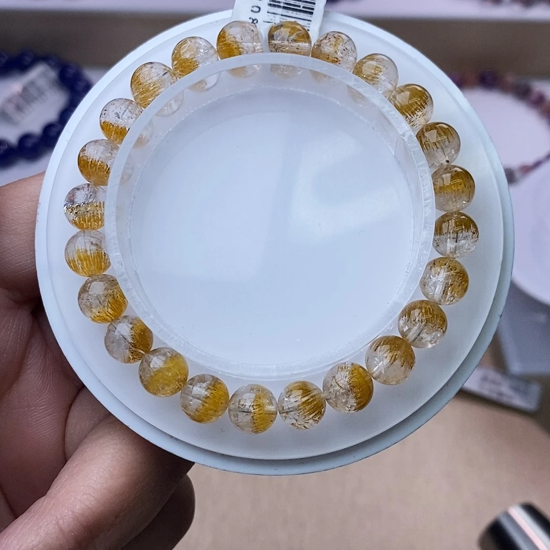 水晶手链未镶嵌黄金超七7+m