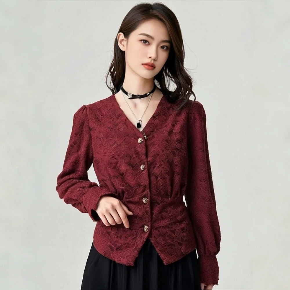 绮绮精选 8887#冬款女士开衫小香风水貂绒气质百搭修身长袖打底衫