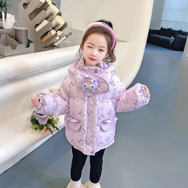 女童羽绒服冬季2025新款儿童洋气精灵外套女宝宝白鸭绒小女孩冬装