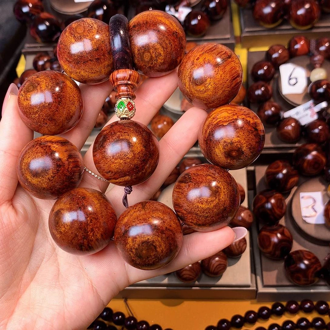 花梨木类手串/手链高货瘤疤土埋料30