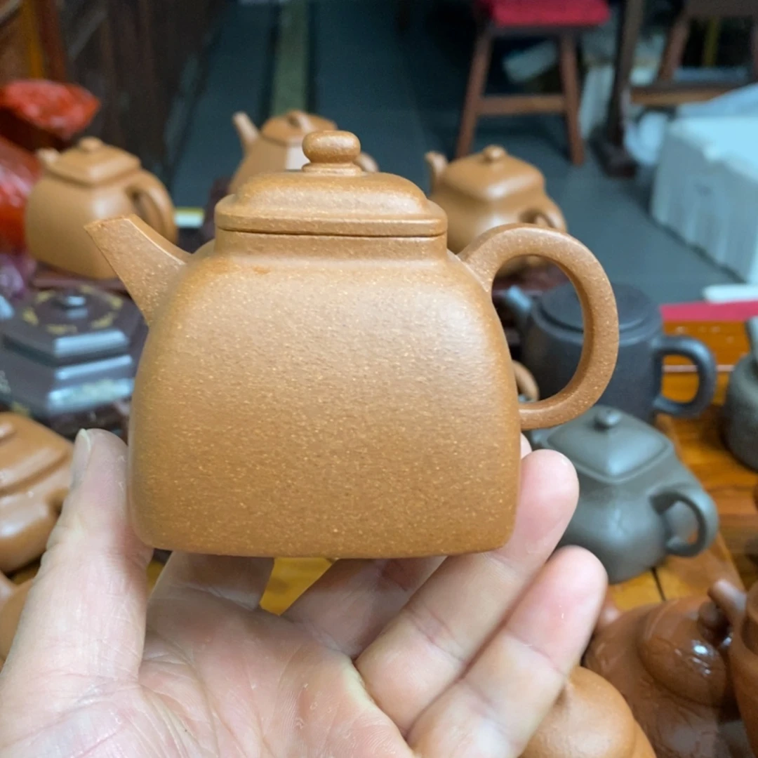 恋***旧茶壶紫砂紫砂壶金降坡躺然四方