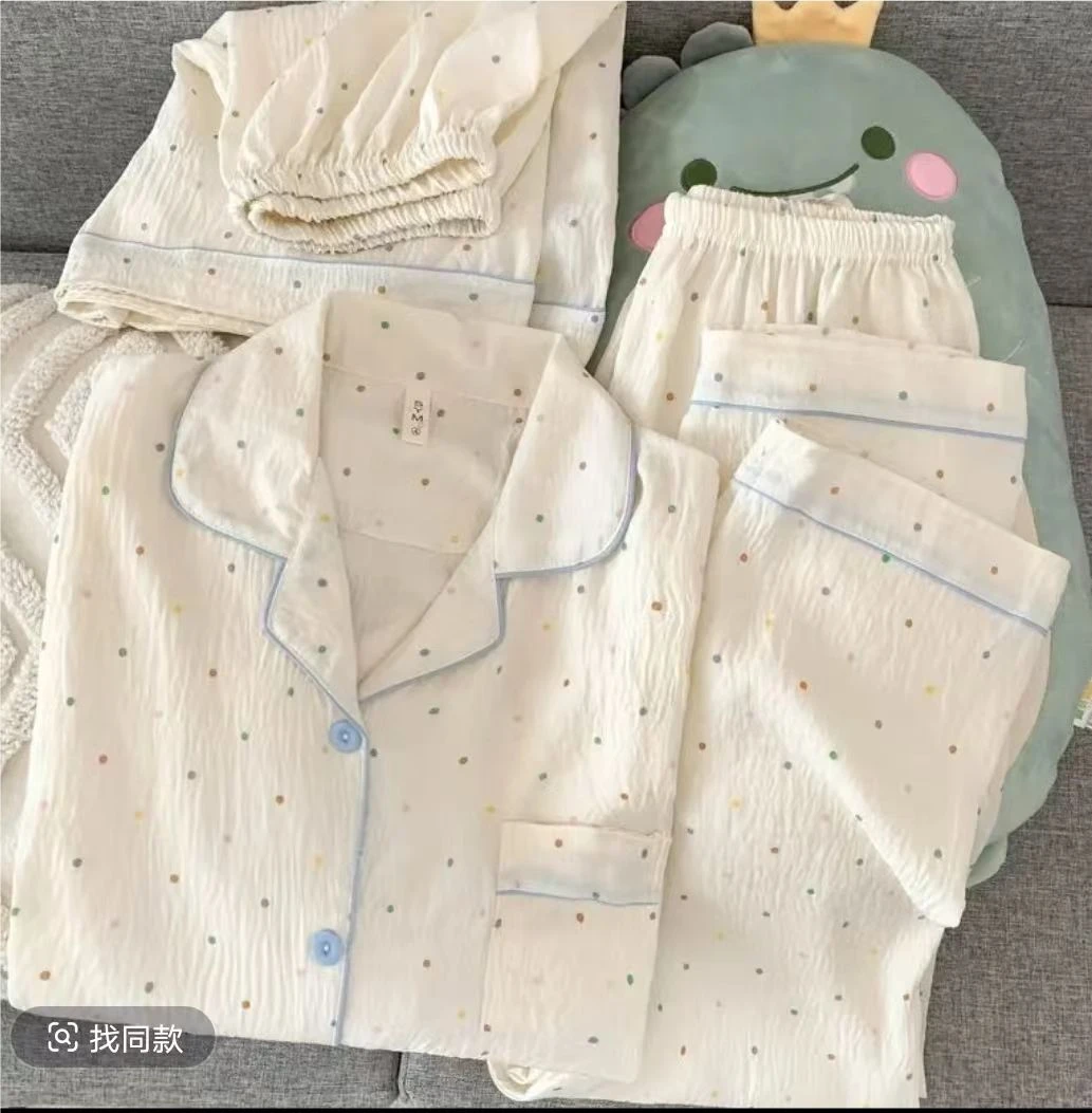 【波点三件套】2025新款夏季家居服睡衣可外穿日系003宽松ZJ