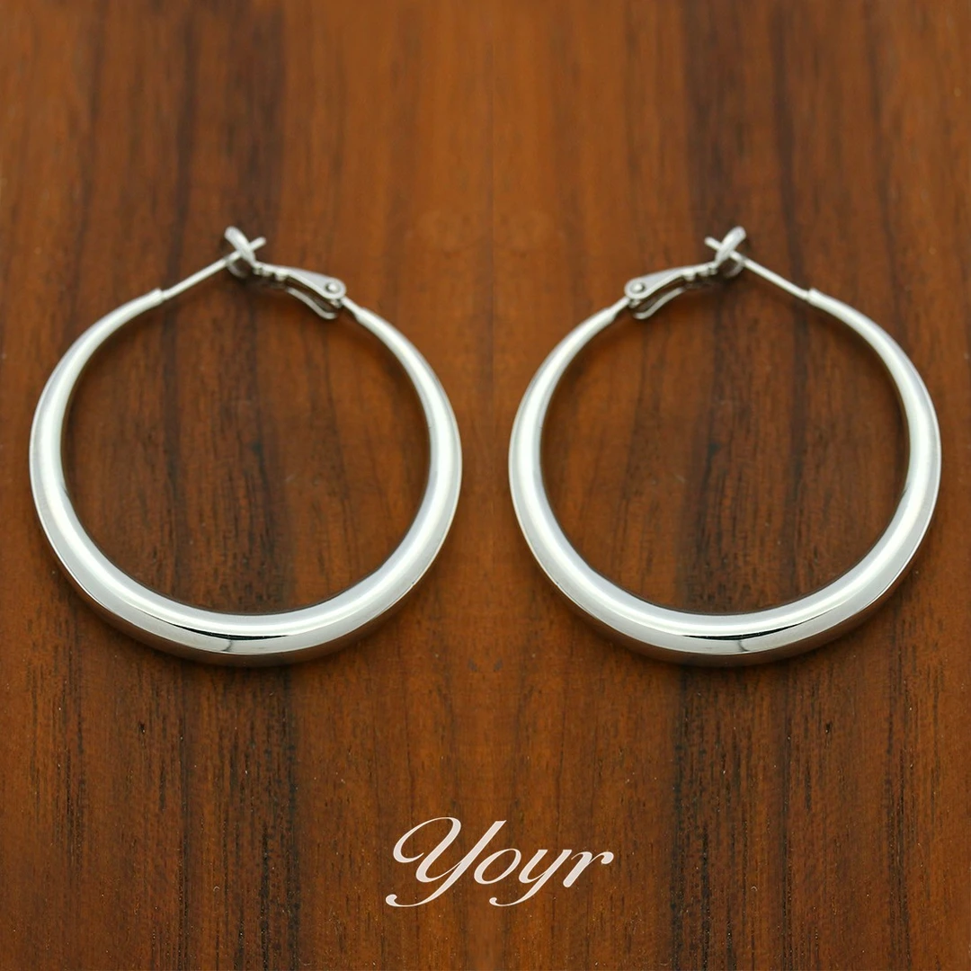 铜合金耳饰 冷淡风大耳圈 ins个性大气百搭简约气质耳环