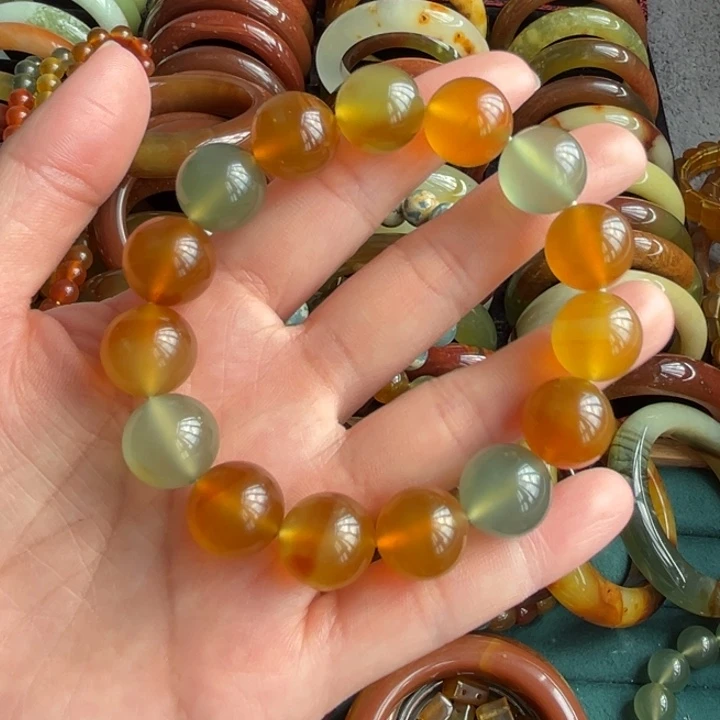 蛇纹石玉未镶嵌手链