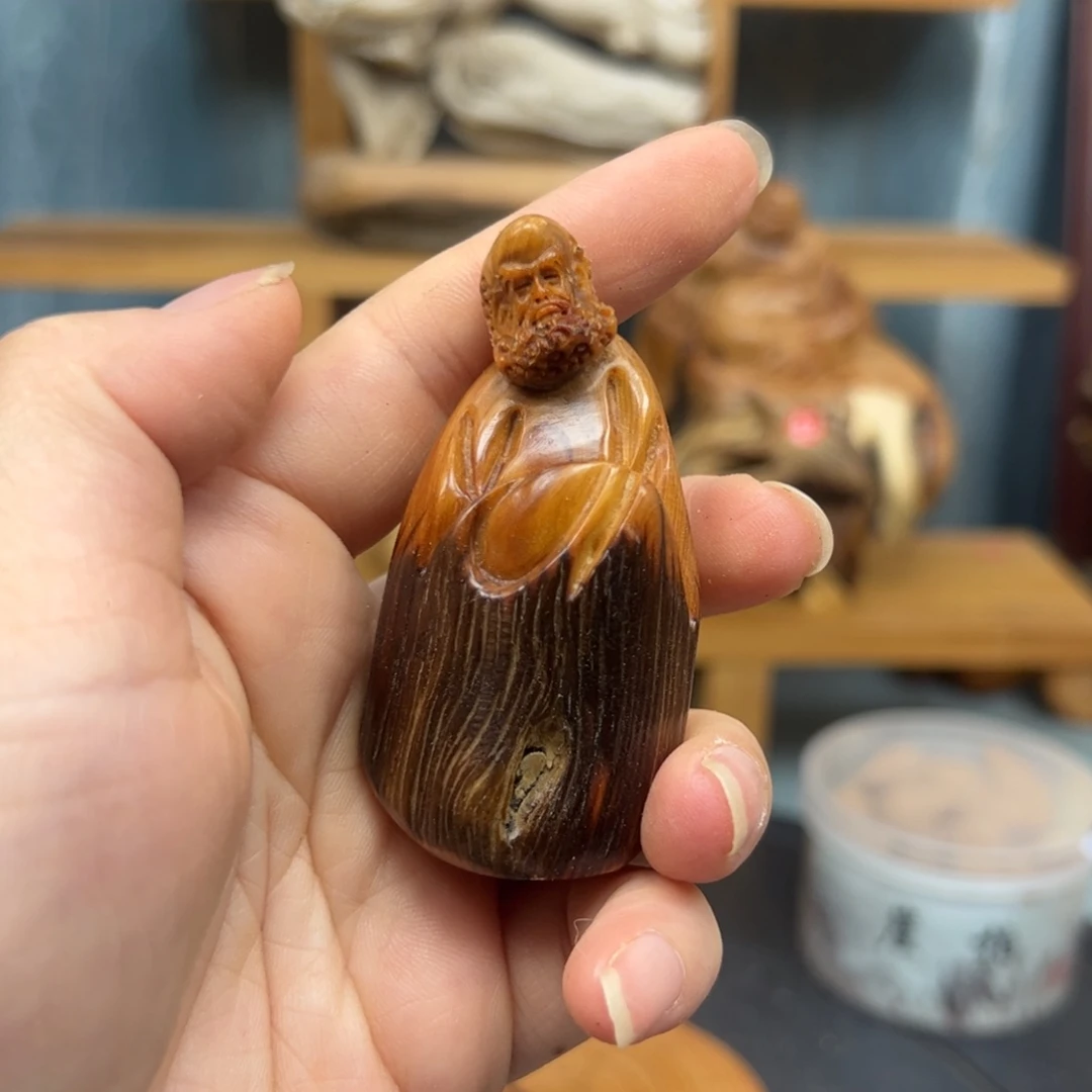 木周崖柏木摆件手把件