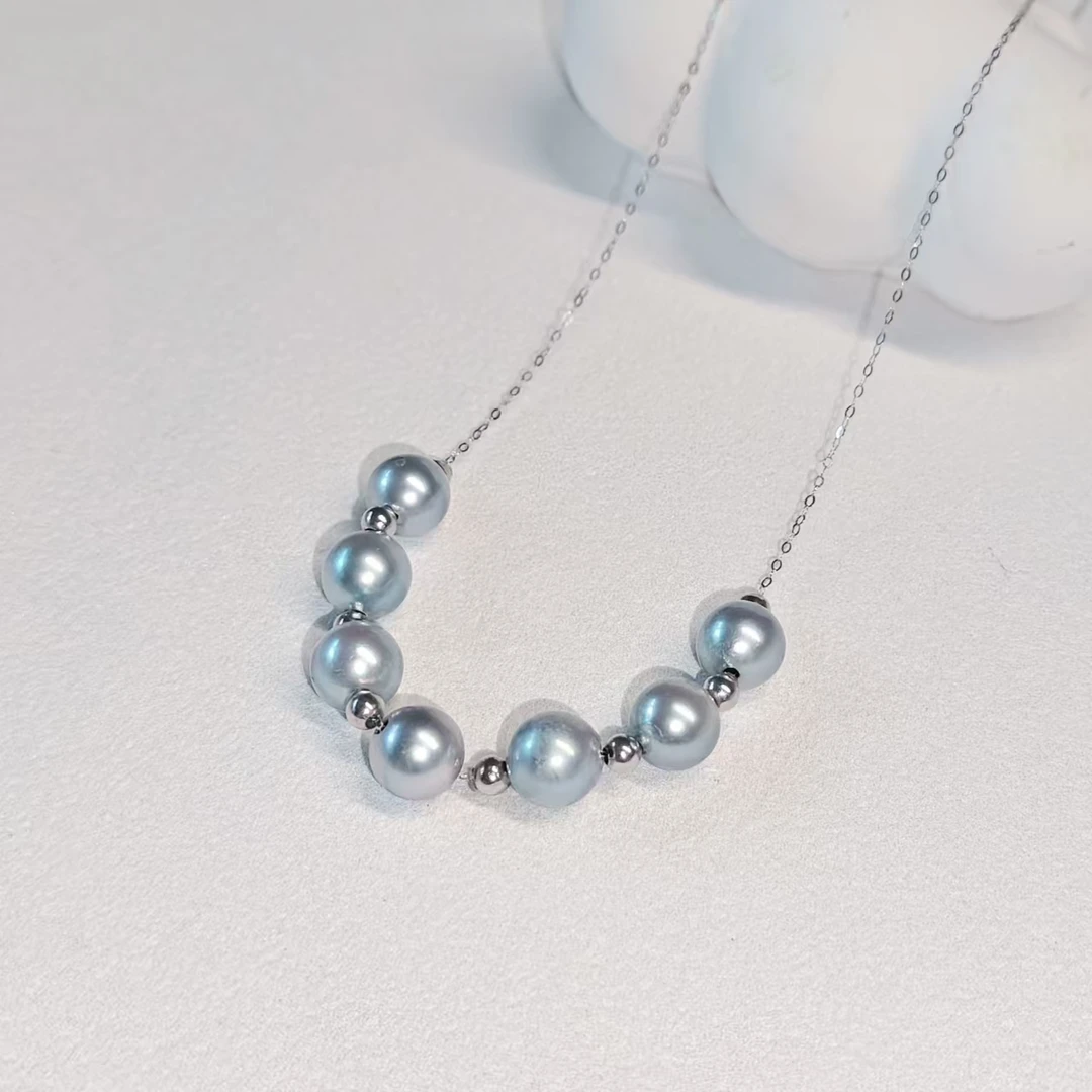 【真多麻微笑链】海水真多麻设计款珍珠项链7-8mm