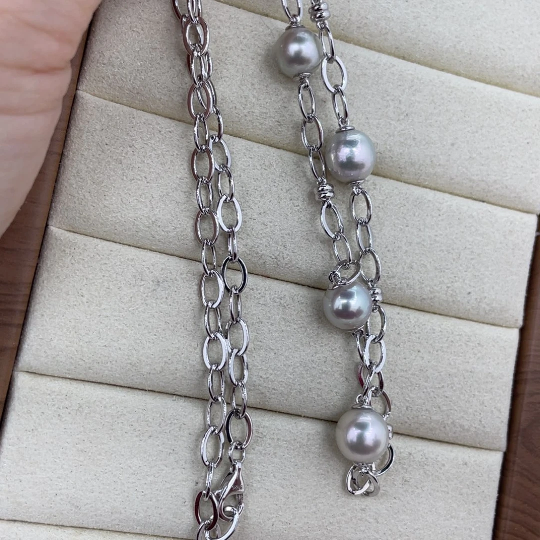 海水珍珠颈饰银S925镶嵌