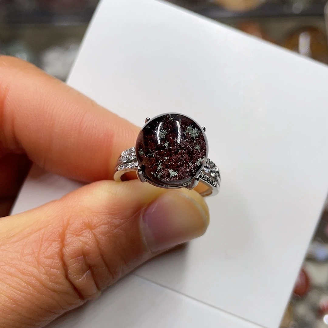 【闪购商品】水晶珠宝半成品银S925镶嵌戒指