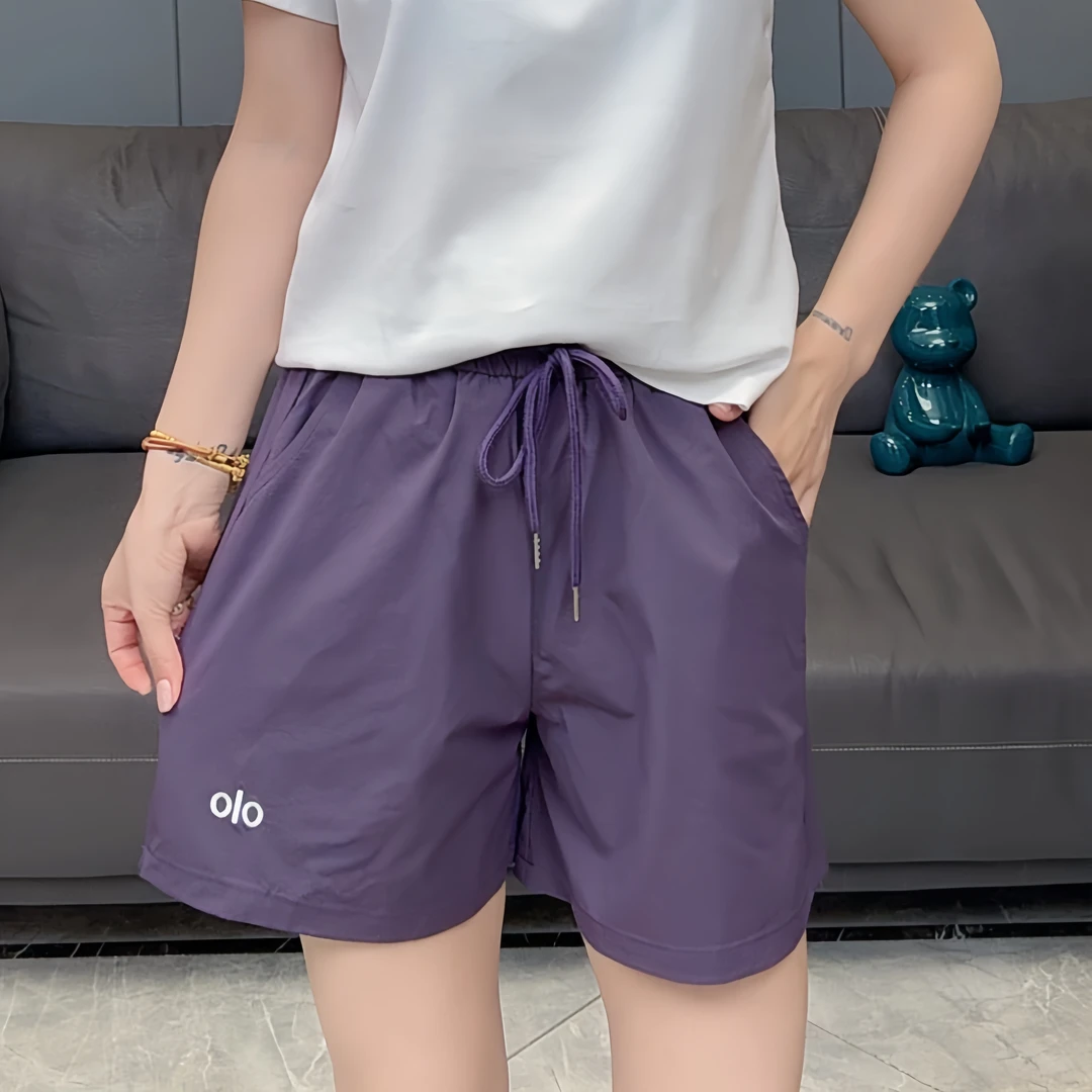 2025新款爆款夏季冰丝速干短裤女百搭透气高腰显瘦宽松休闲五分裤