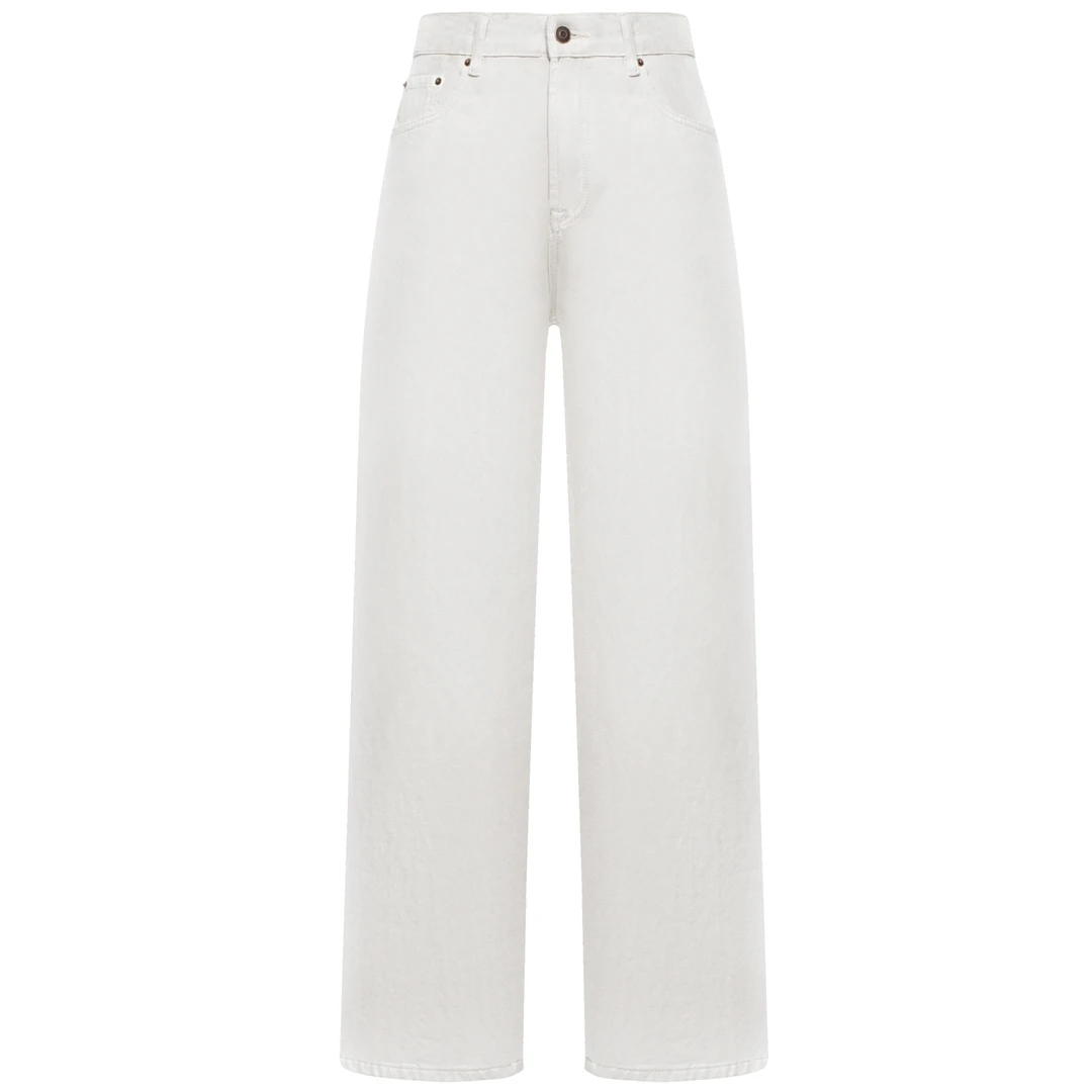 DA【清-秋款】白色直筒牛仔裤-3022