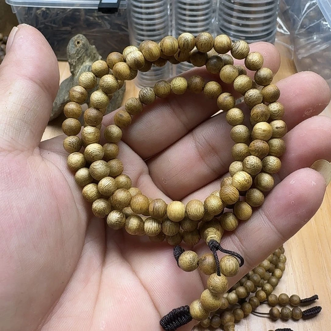 沉香碎屑沉香多圈圆珠06-8克➕