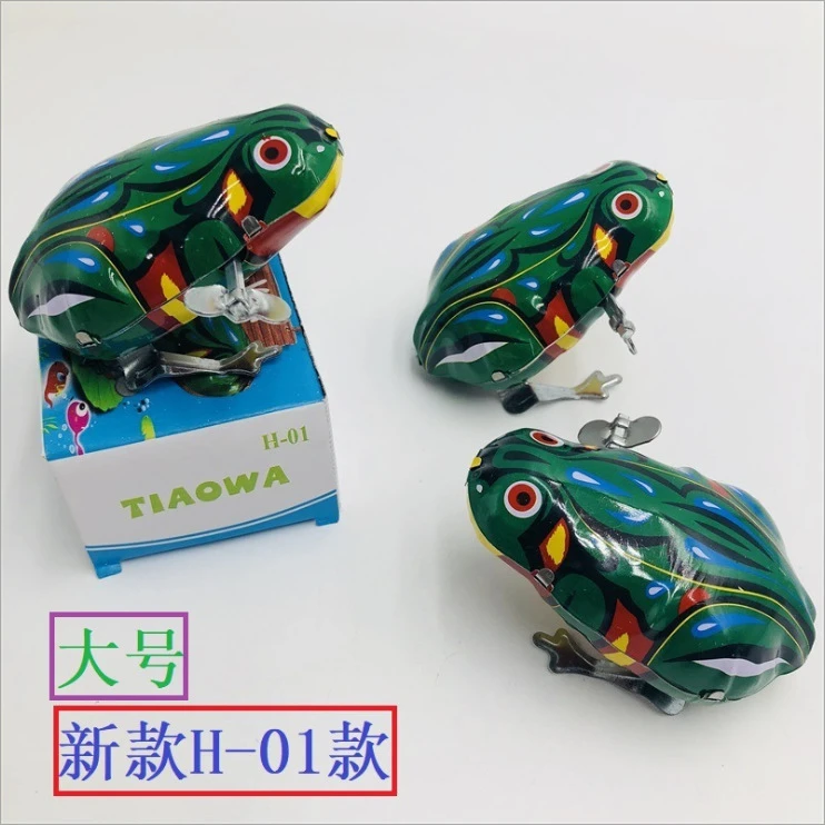 适合708090后怀旧的上链发条铁皮青蛙公鸡老鼠兔子坦克玩具