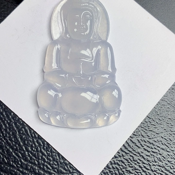 颈饰未镶嵌翡翠天然缅甸翡翠观音
