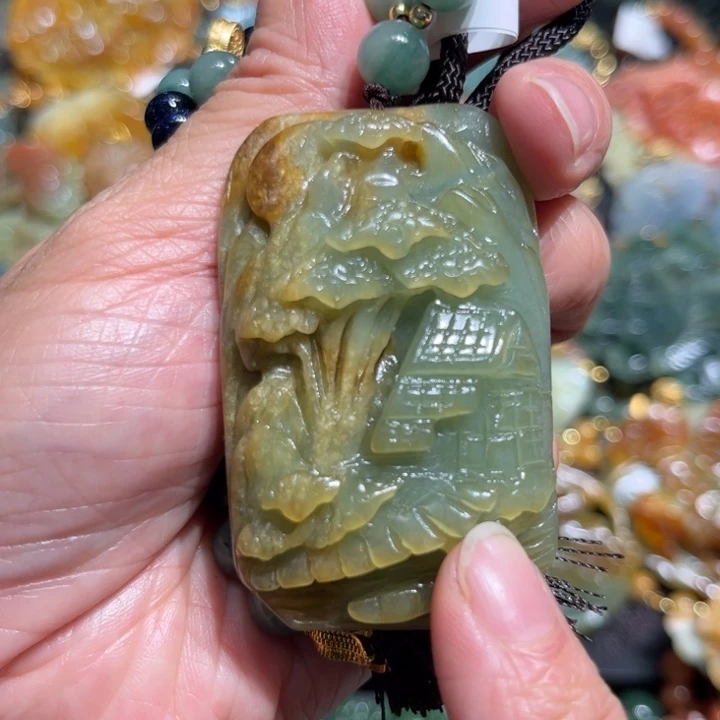 岫玉未镶嵌岫玉吊坠