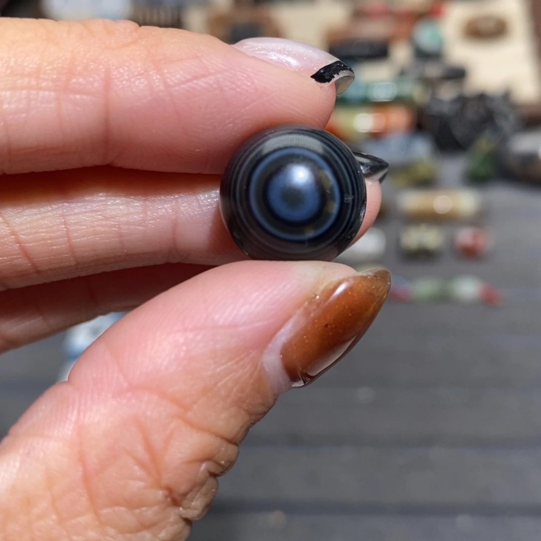 猫***身玛瑙/玉髓合金手链微瑕不退换