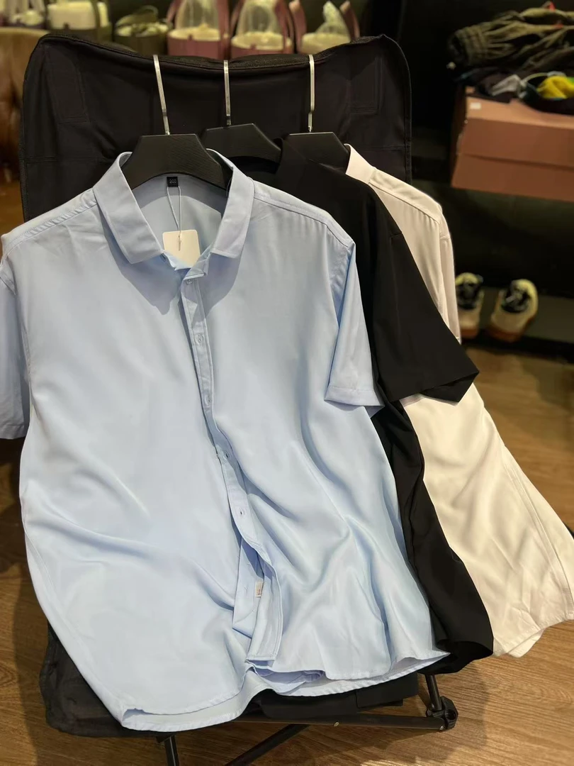 30034-休闲夏季单排纽扣衬衫短袖T恤