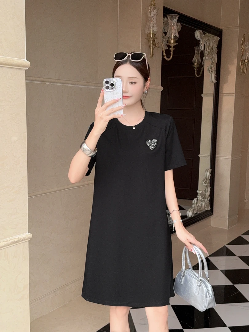 2025夏款 z中长款休闲简洁女装连衣裙气质显瘦时尚