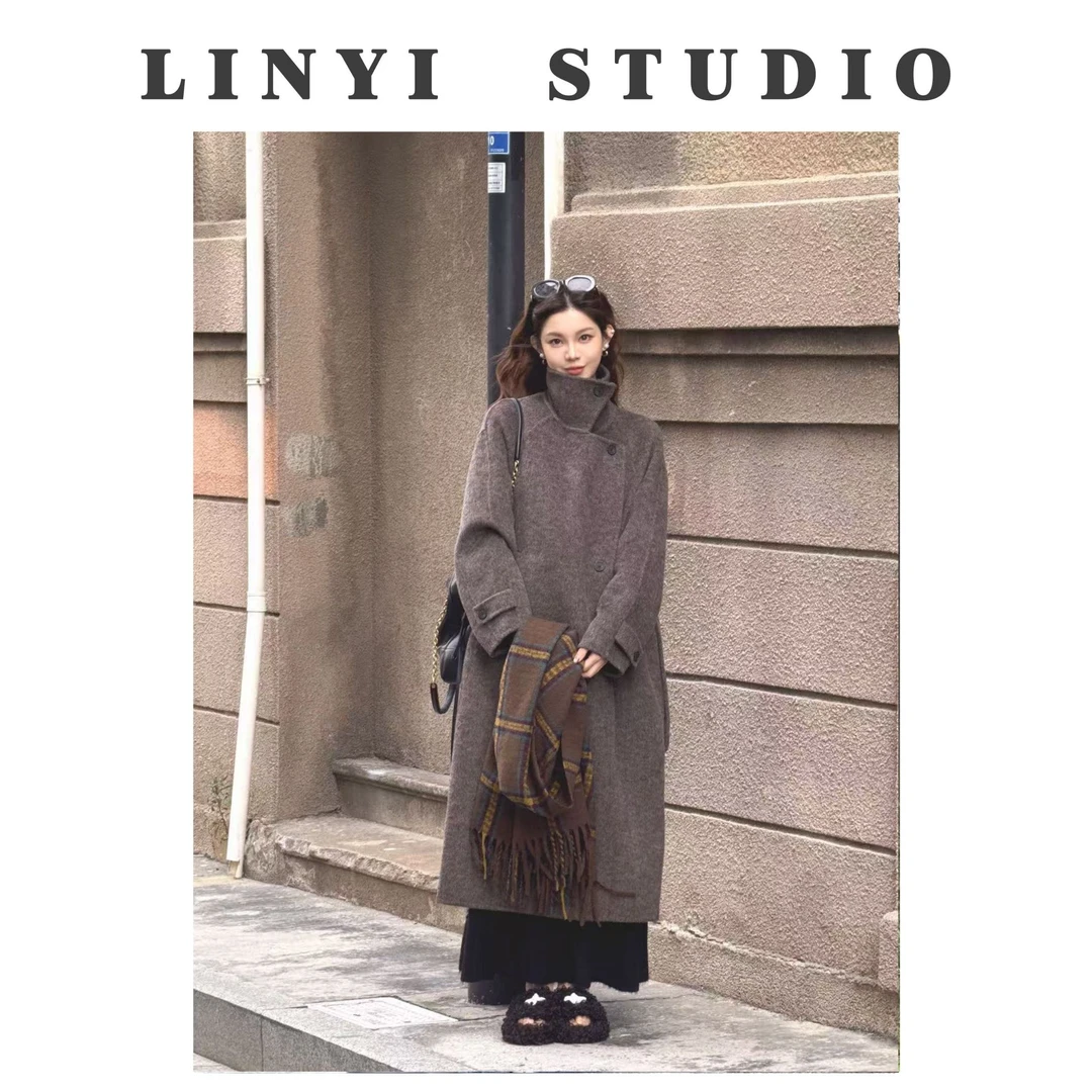 「冬日时序」贵奢级醋酸羊毛大衣F888-2