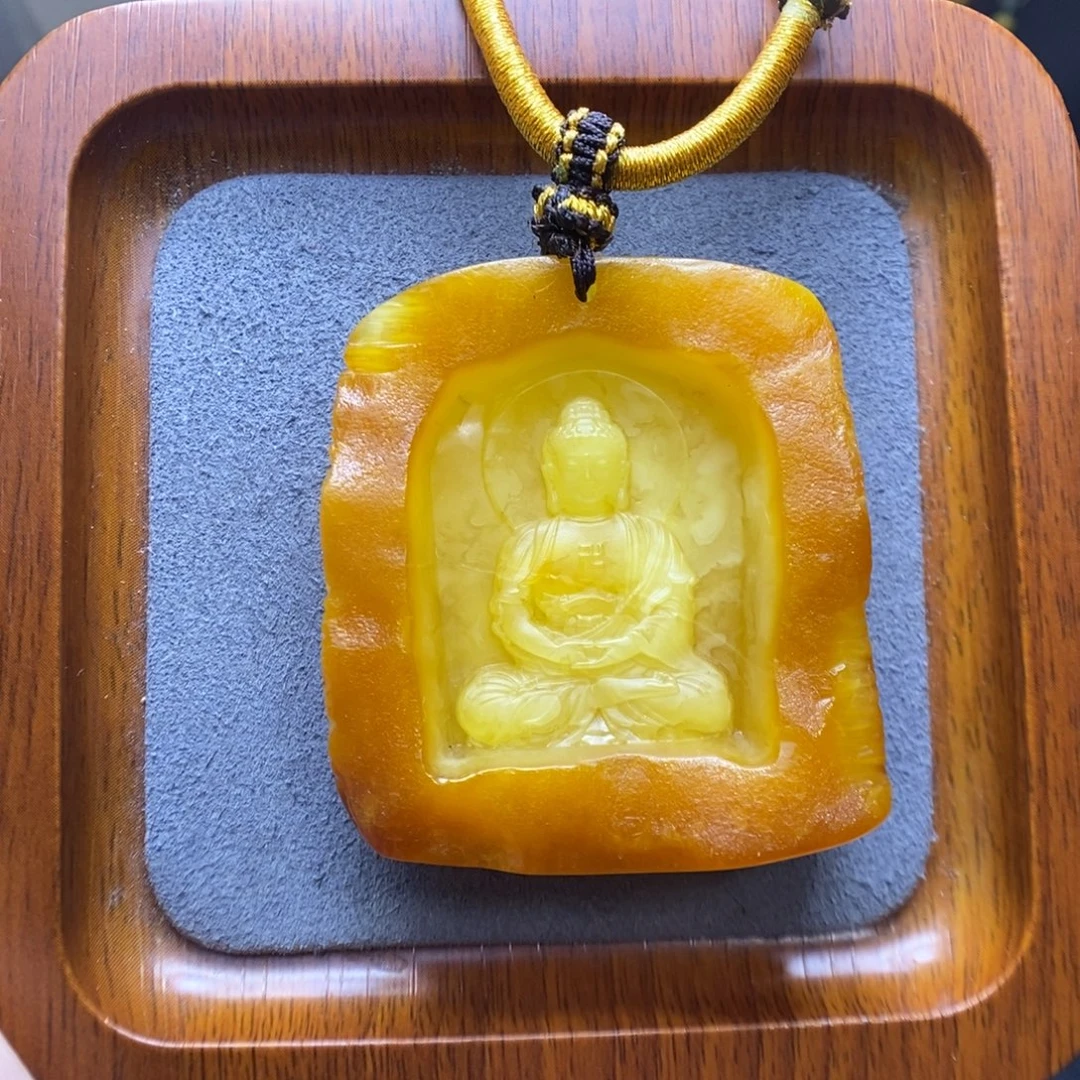 a***迷蜜蜡颈饰未镶嵌郎
