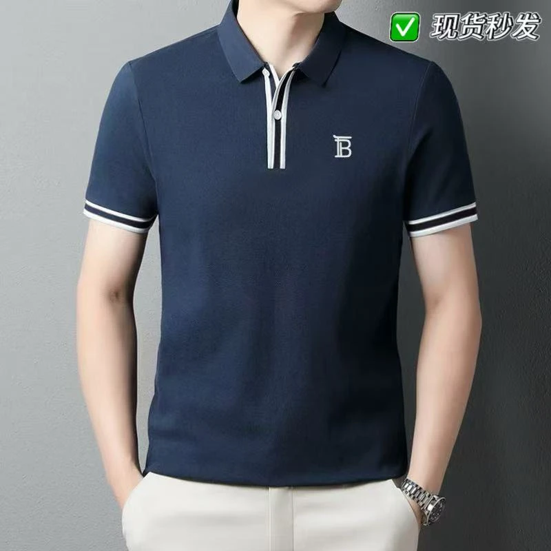专柜新款2025男士纯棉刺绣高档POLO衫商务休闲时尚潮流翻领上衣