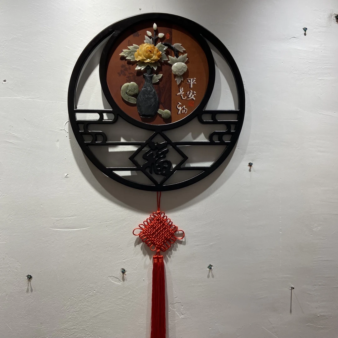 天然玉木雕工艺，平安是福
