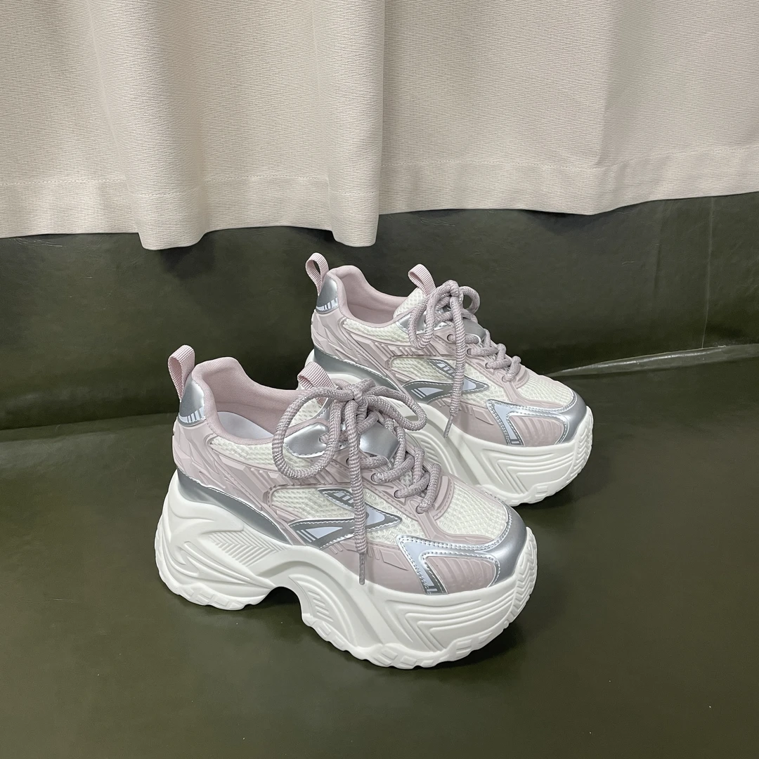 【火焰】增高10CM 2025春季厚底内增高老爹鞋时尚运动休闲鞋A3449