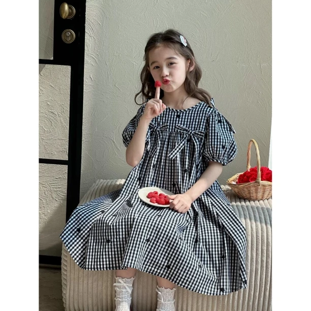 W童品，（现货）2025夏季儿童套装新款裙子防晒服韩版连衣裙007