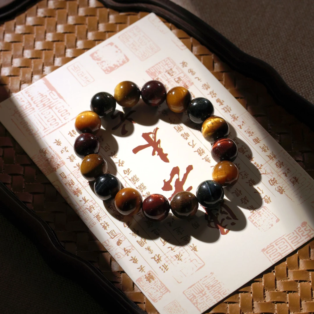 直播同价）天然虎眼石单圈手串女款珠宝石首饰（多样性发一带证书）