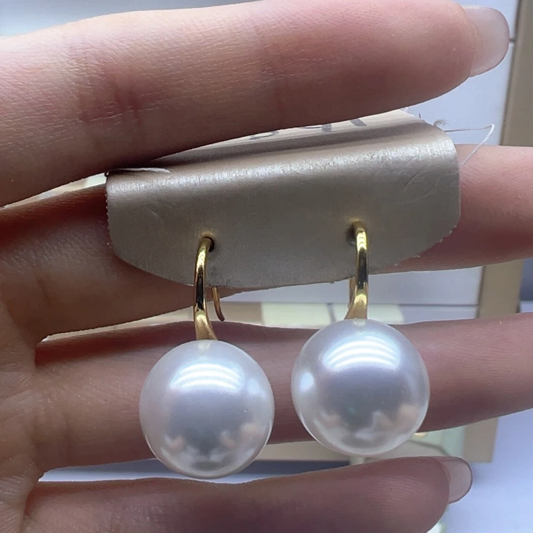 银S925镶嵌淡水珍珠耳饰
