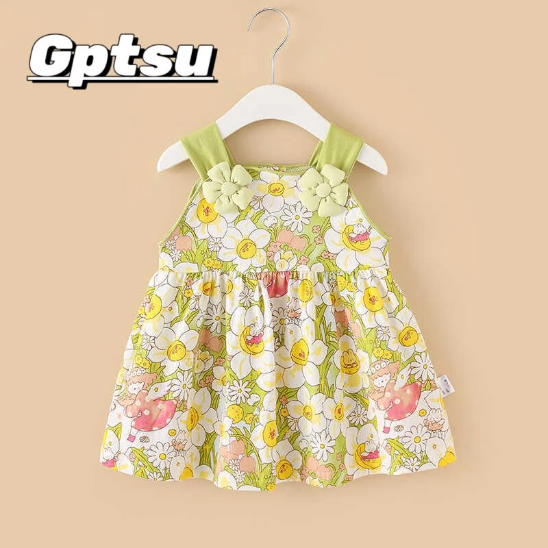 GPTSu夏季外出裙女童连衣裙婴儿夏装女宝宝裙子小公主洋气翠花裙