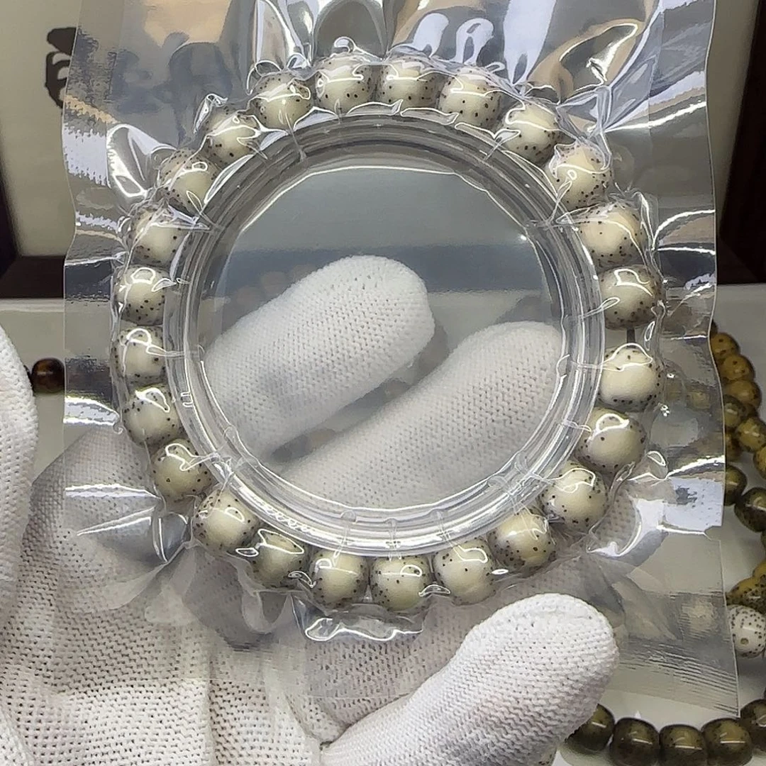 手串星月菩提卡9.5瓷白大留白