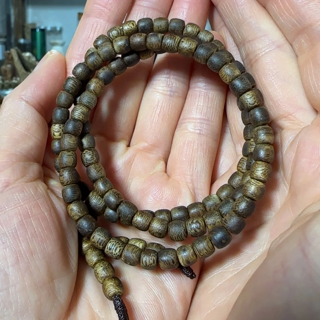 手串沉香绿奇楠沉香鼓珠多圈05+手串