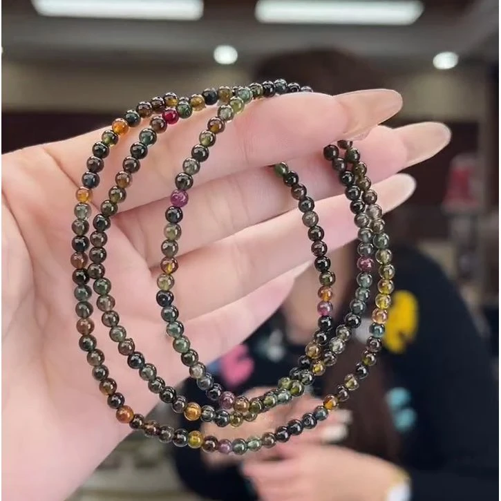 01511418碧玺/未镶嵌3mm+碧玺多圈多样性发货18