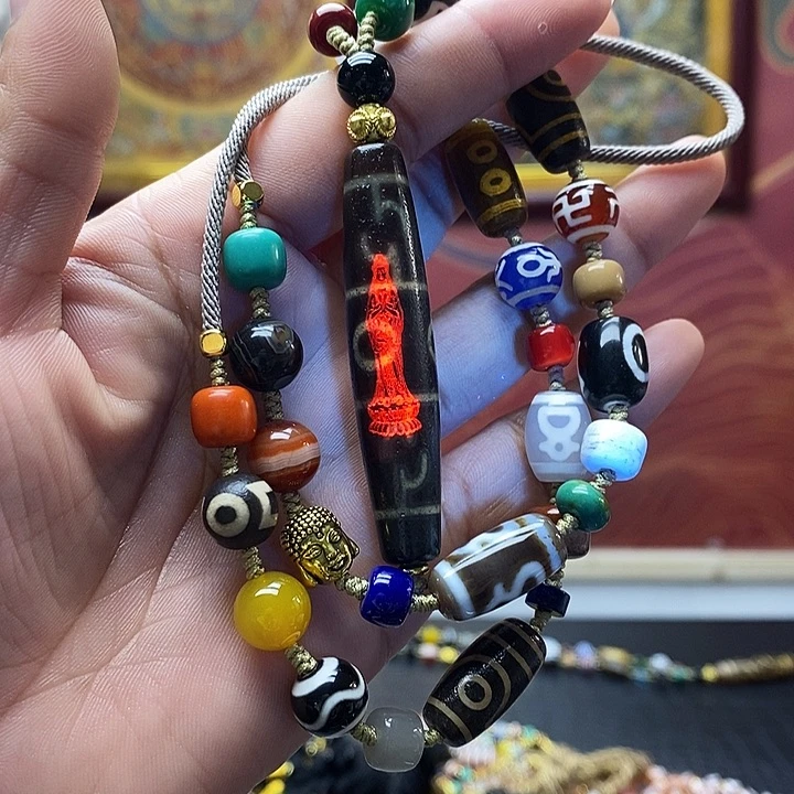 玛瑙/玉髓合金颈饰